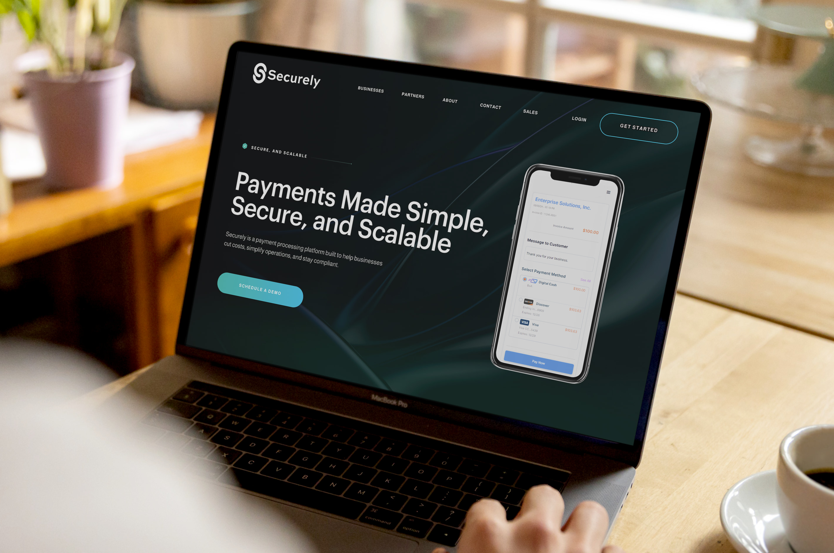 Securely — brand hero